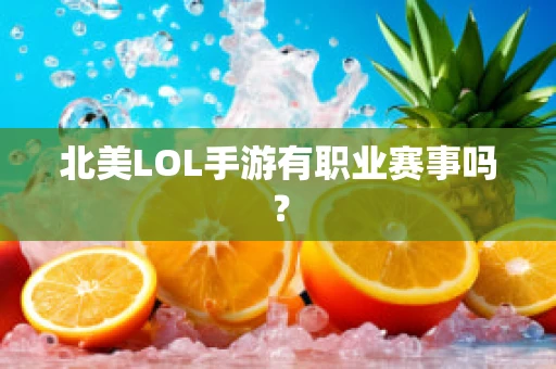 北美LOL手游有职业赛事吗？