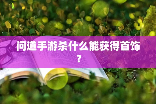 问道手游杀什么能获得首饰？