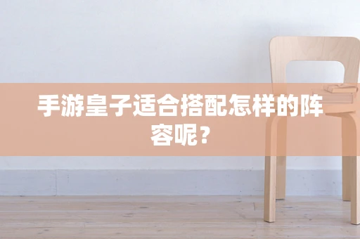 手游皇子适合搭配怎样的阵容呢？