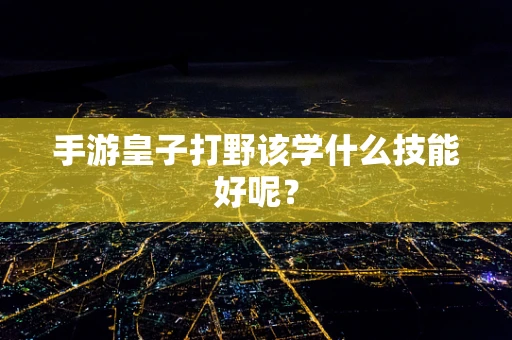 手游皇子打野该学什么技能好呢？