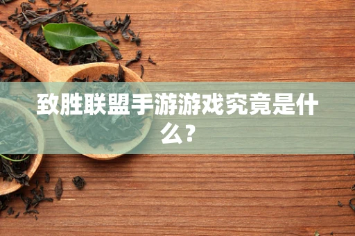 致胜联盟手游游戏究竟是什么？