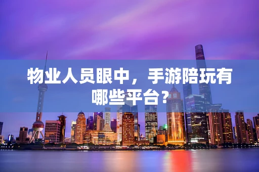 物业人员眼中，手游陪玩有哪些平台？