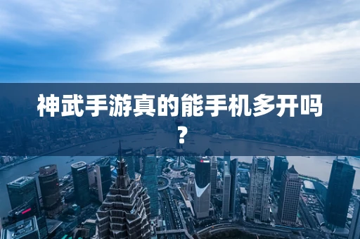 神武手游真的能手机多开吗？