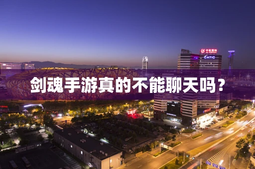 剑魂手游真的不能聊天吗？