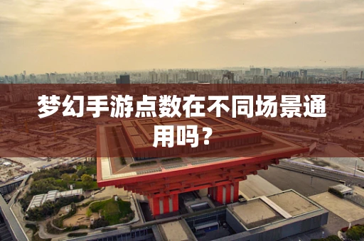 梦幻手游点数在不同场景通用吗？