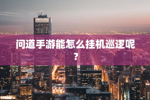 问道手游能怎么挂机巡逻呢？