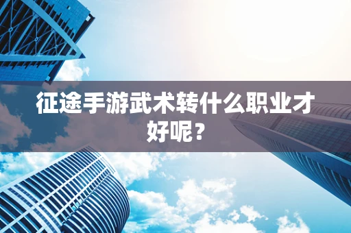 征途手游武术转什么职业才好呢？