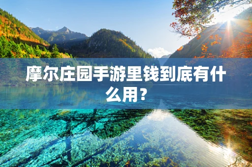 摩尔庄园手游里钱到底有什么用？